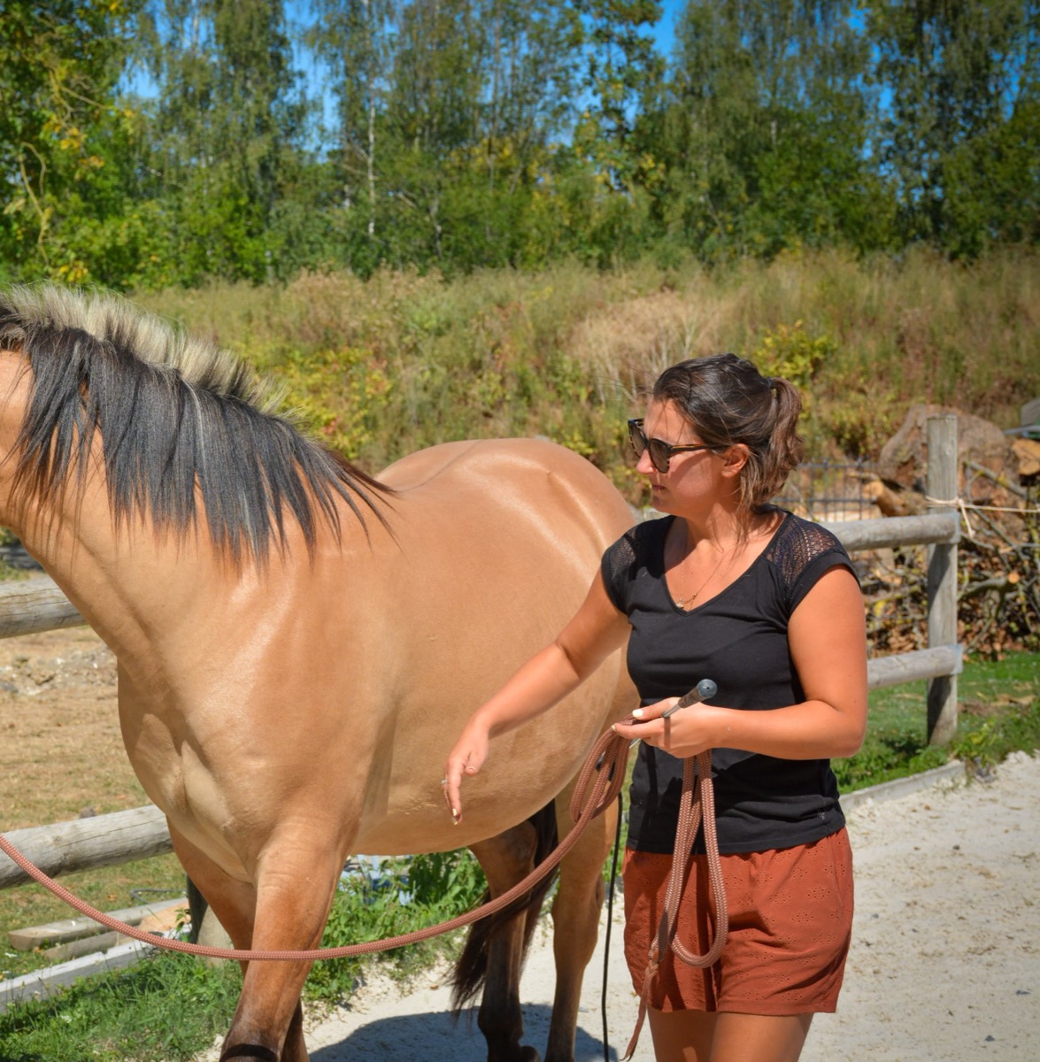 Aline avec son cheval